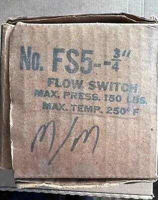 McDonnell & Miller FS5-3/4 Flow Switch 3/4  Snap Liquid Flow Switch 114760 NOS • $223.98