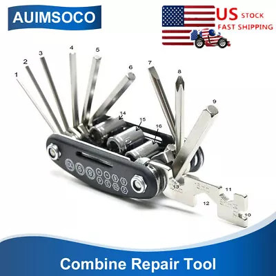 Multifunction Repair Tool Allen Key Hex Socket Wrench Motorcycle Accessories • $19.99