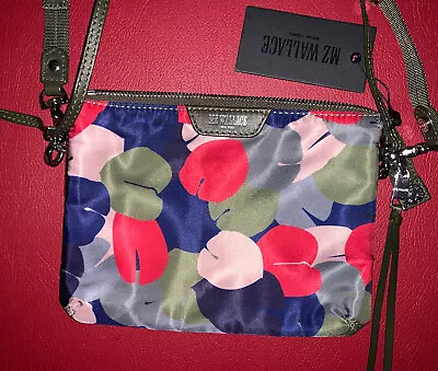 MZ Wallace Leaf Print Pippa OS Nylon Crossbody Bag Size Expandable 8x6x5 NWT • $69.99