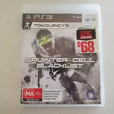 Tom Clancy's Splinter Cell: Blacklist (PS3 Game) • $12