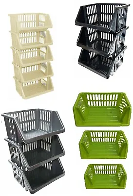 Vegetable Fruit Storage Kitchen Stacking Stack Able Basket Rack 1 2 3 4 5 Tier   • £6.90