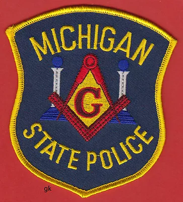 Michigan State Police Mason Masonic Shoulder Patch   • $10