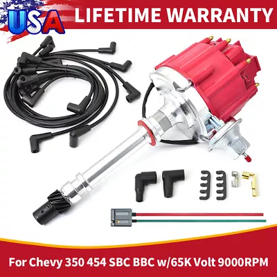 Performance GM08 Distributor &Wire&Pigtail For Chevy GMC 9000RPM 350 454 SBC BBC • $75.99