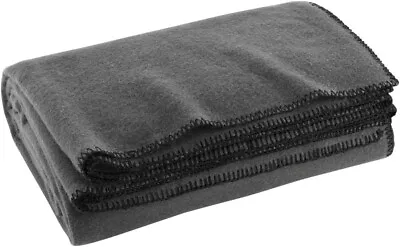 $24.99 • Buy Wool Military Camping, Survival, And First Aid Blanket, 64  X 90 , Grey