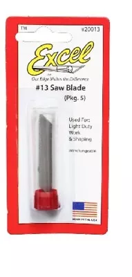 Excel Fine Saw Blades Pack Of 5 Hobby Craft Tool #20013 Fits #11 X-Acto Handle  • $4.99