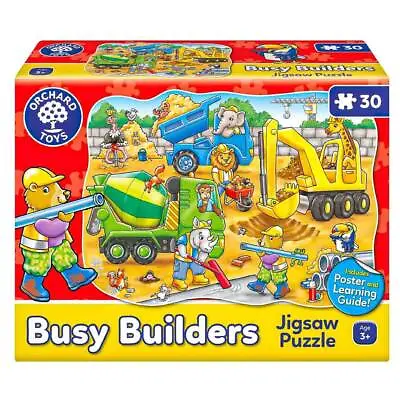 £12.99 • Buy Orchard Toys | BUSY BUILDERS | Jigsaw Puzzles With Poster & Learning Guide | 3+