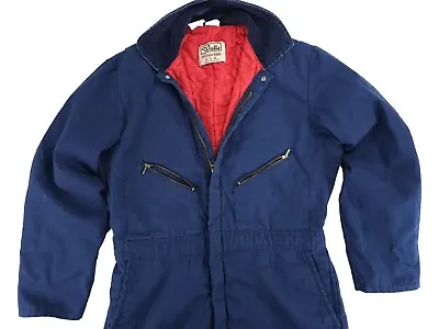 Walls Blizzard Pruf USA Blue Work Coveralls Lined Insulated Men Large Tall 42-44 • $69.74