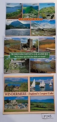 Collection Of 3 Lake District Multi-View Postcards. • £3.75