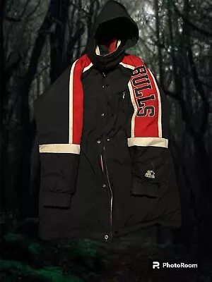 Vintage Chicago Bulls Starter Coat/Jacket Size XLarge 90s AUTHENTIC • $45
