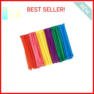 600pcs (100 Per Color) Small Colored Zip Ties 4 Inch Multi-Color Zip Wire Tie Fo • $13.16