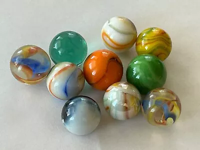 Vintage Estate Lot Of 10 Marbles Mixed EX+ Condition • $11