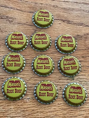 Soda Bottle Caps Mason's Root Beer Vintage Original Lot Of 10 NOS 1950's Old • $26.65