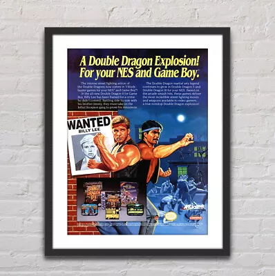 Double Dragon II III Nintendo NES Game Boy Glossy Poster Print 18  X 24  G0032 • $22.98