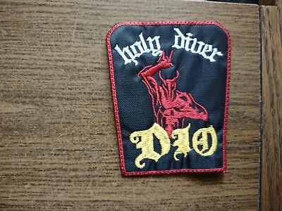 $6.50 • Buy Dio,holy Diver+ Logo,sew On White, Red And Golden Embroidered Patch