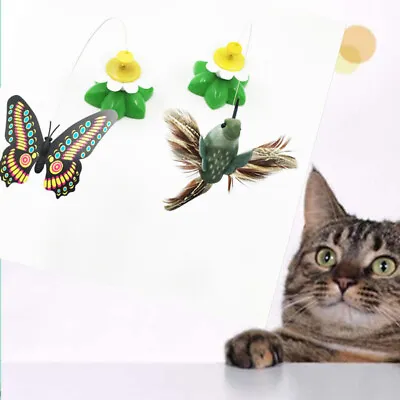 $10.95 • Buy Pet Cat Toys Electric Rotating Bird/Butterfly Teaser Kitten Interactive Play Toy