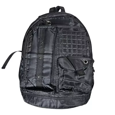 New Athletech Black Backpack Multi Pocket Mp3 Player Pocket Padded Shoulders • $17.95