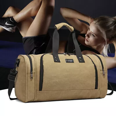 Men's Large Gym&Sports Bag Cabin Holdall Duffle Shoulder Travel Weekend Bag • £13.99