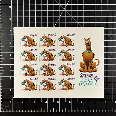 2018 Usps Sheet Of 12 First Class Forever Stamps Scooby Doo Watering Flowers 68¢ • $10.88