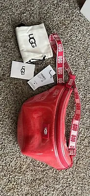 UGG Nasha Belt Bag Clear Red/Hot Pink Crossbody/Fanny Pack/Purse NWT • $60