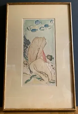 C 1930- MAX POLLAK (1886- ) Color Etching On Paper With MEWCOMB - MACKLIN Frame. • $950