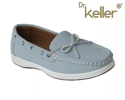 Dr Keller Ladies Boat Shoes Slip On Loafers Deck Yachting Casual Mocassins Size • £19.99