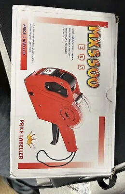 Price Tag Gun 5500 MX-5500 8 Digits EOS Price Gun Labeller Red /Label Roll 2023 • $10.99