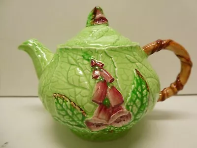 Carlton Ware Foxglove Green Teapot Australian Rgd Design • $195