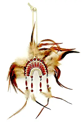 Handmade Miniature Native American Custom Made Head Dress With Strap • $30.69