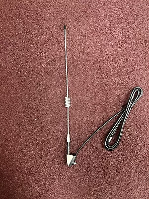 19  White Vintage Roof Fender Side Mount Car  Am/fm Auto Antenna Metal Mast Ant • $25