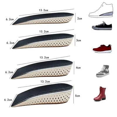 Height Increase Insoles Men Women Invisible Heel Lift Taller Shoe Inserts 2 Pads • £4.96