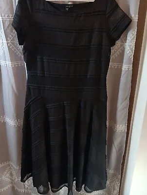 Sangria Womens Black Lace Dress Short Sleeve (Sz 16) Gently Used • $18