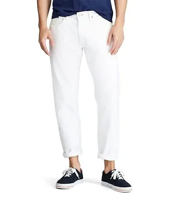 Polo Ralph Lauren Jeans Mens 38 X 30 Hampton Relaxed Straight White Denim NWT • $44.16