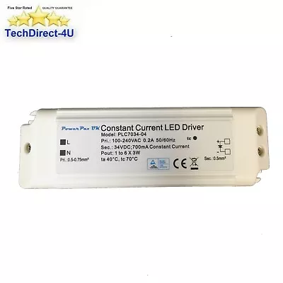 Maplin Power Pax PLC7034-04 700mA 34V 1 To 6 X 3W CC Constant Current Led Driver • £8.99