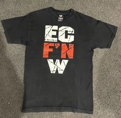 RARE EC F'N W Wrestling Black Shirt ECW Men's Size Medium WWE 2002 • £123.45