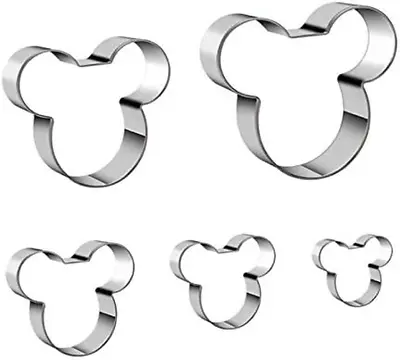 5 Pcs Mickey Mouse Cookie Cutter Set Stainless Steel Sandwiches Cutter Shapes  • $10.98