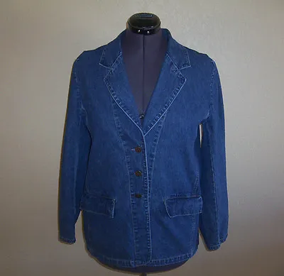 Women's Victoria Jones Blue Denim Cotton Jean Jacket  Medium • $13.49