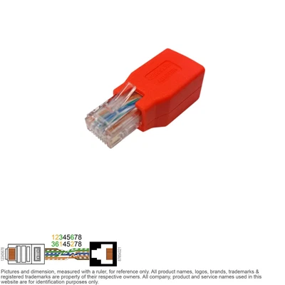 $4 • Buy RJ45 CrossOver Adapter 8P8C C5 C6 Ethernet Cross Over UPC 091324279326 PN PD3943