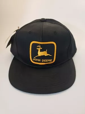 John Deere  Hat 2 Leg Dear The Louisville Line Snapback Vintage Black Patch Cap • $39.98