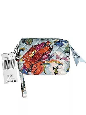 NWT Vera Bradley Clip & Zip Mini Pouch/Sea Air Floral • $16