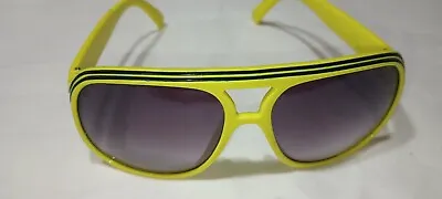 RARE Vintage 1980s Silhouette Mod Yellow Striped Style Glasses • $10