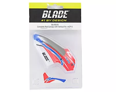 Blade MCPX MCP X Complete Canopy / Body W/Vertical Fin (Red) BLH3518 • $16.95