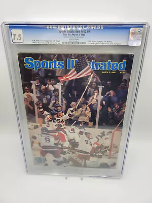 🌟 CGC 7.5  Sports Illustrated USA Hockey 3/3/80 Miracle On Ice SUBSCRIP CRACKED • $399.99