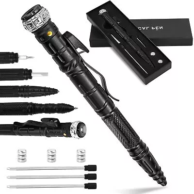 Gifts For Men Dad8 IN 1 Tactical Pen Multitool Pen With LED Flashlight For Men • $13.48