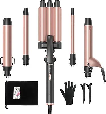 5 In 1 Curling Iron Set With Three Barrel Curling Iron Dual Voltage Hair Waver • $66