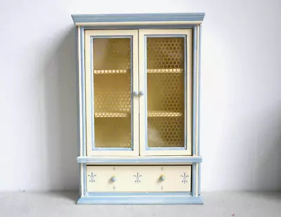 1:12 Dollhouse Miniature French Wooden Cabinet Glass Doors Functional Drawers • $7.99