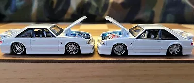 Maisto 1993 '93 Ford Mustang Cobra SVT Foxbody White With Silver Stripe Pair • $30