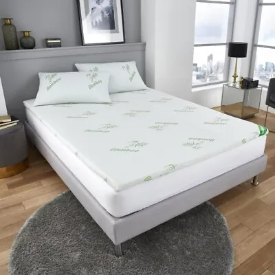 Quality Bamboo Memory Foam Mattress Topper All Size Single Double King 2CM & 4CM • £29.95