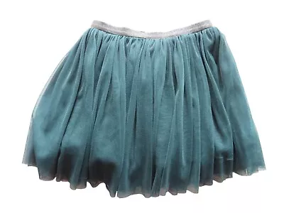 Next Baby Girls Tutu Green Party Skirt 12-18 Months Lined Silver Waistband • £3.99