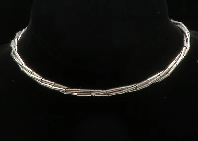 925 Sterling Silver - Vintage Multi-Strand Barrel Bead Chain Necklace - NE2123 • $129.91