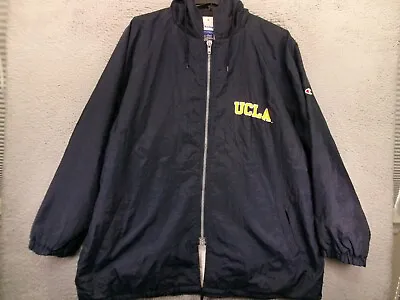 Vintage Champion UCLA Bruins Jacket Mens XL Oversize Football Parka On Field • $38.88